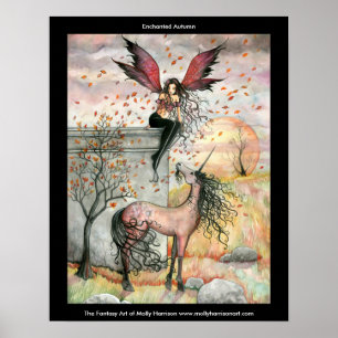 Affiche de licorne fée gothique
