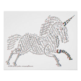 Affiche de licorne mondiale