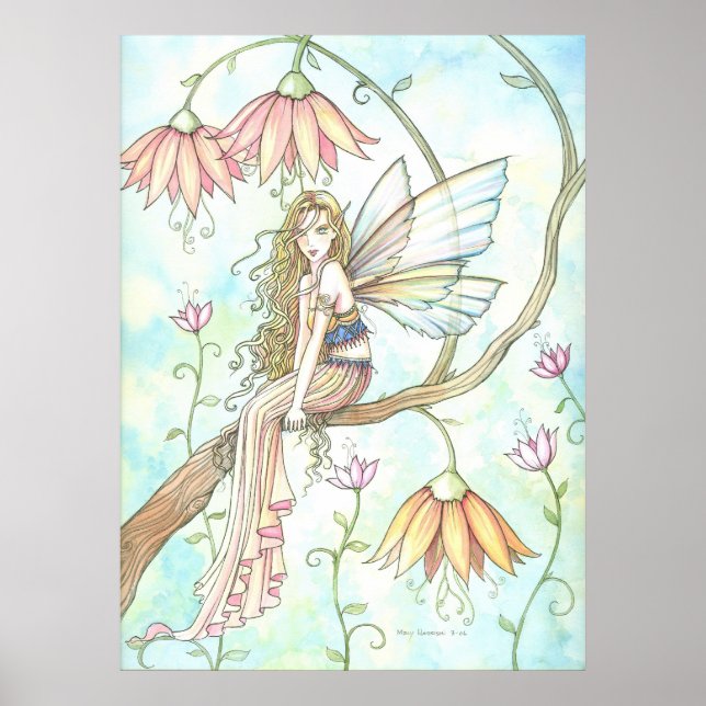 Affiche de l'impression de la fée de la fleur d'Op (Devant)