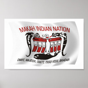 Affiche de l'impression du drapeau de la tribu Mak