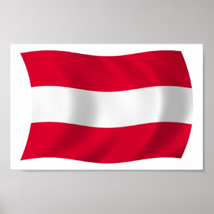 Affiche de l'impression du drapeau de l'Autriche