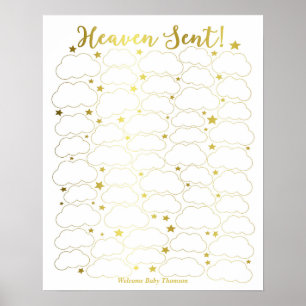 Affiche de livre d'or pour Baby Shower - Envoyé du