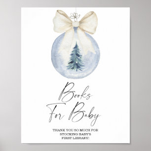 Affiche de livres aquarelle hiver pour bébé