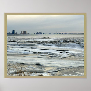 Affiche de l'océan Atlantique gelé