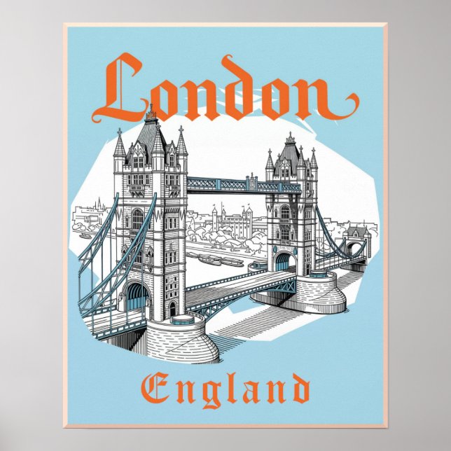 Affiche de Londres, Angleterre (Devant)