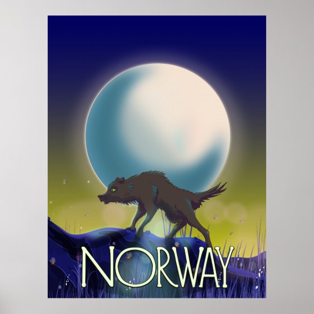 Affiche de loup de Norvège (Devant)