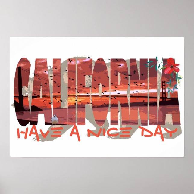 Affiche de l'ours de Californie (Devant)