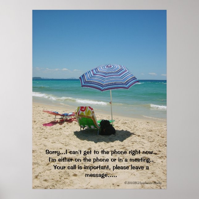 Affiche de l'Umberella de plage (Devant)