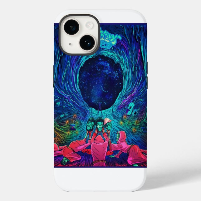Affiche de lumière noire trippy coloré coque popul (Verso)