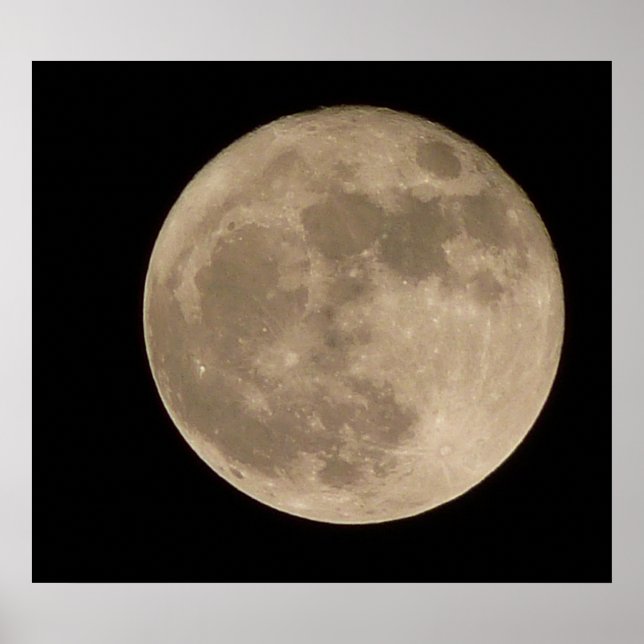 Affiche de lune Astronomie Pleine lune lunaire Imp (Devant)