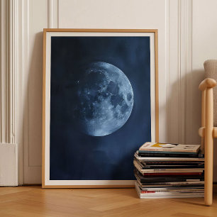 Affiche de Lune Impression de Lune Art Mural Moody