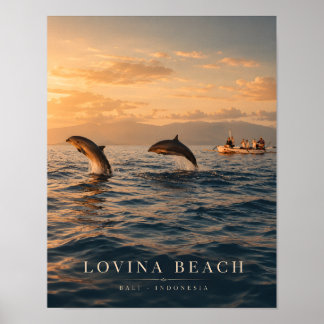 Affiche de luxe de la plage de Lovina à Bali