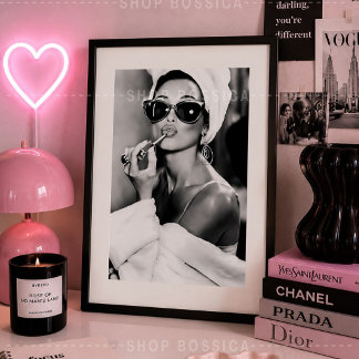 Affiche de luxe de mode d'art mural noir et blanc
