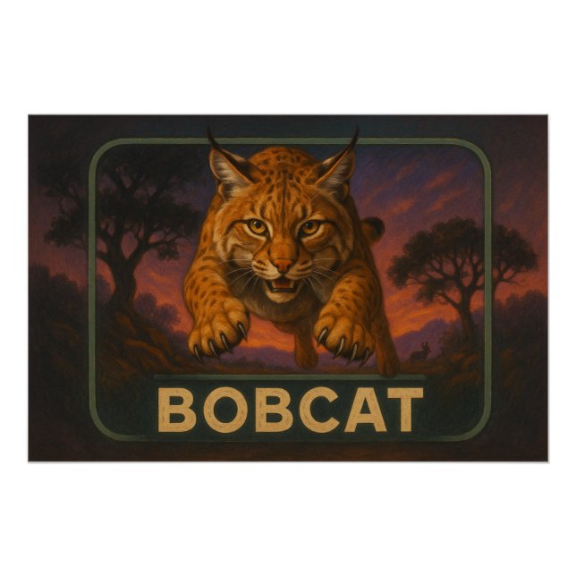Affiche de lynx roux (Devant)