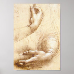 Affiche de mains de da Vinci