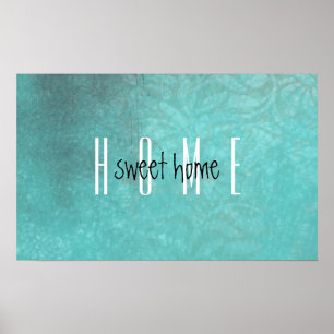 Affiche de Maison Rustique Douce Teal