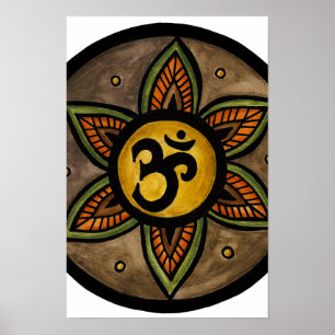 Affiche de mandala de l'OM
