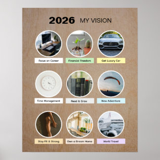 Affiche de manifestation en bois rustique 2026