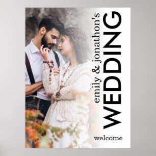 Affiche de mariage avec superposition de photo mod
