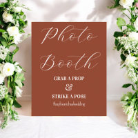 Affiche de mariage marron terracotta pour Photomat