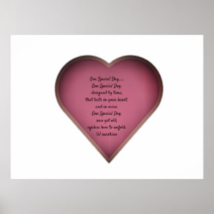 AFFICHE DE MARIAGE POÈME D'UN JOUR SPÉCIAL