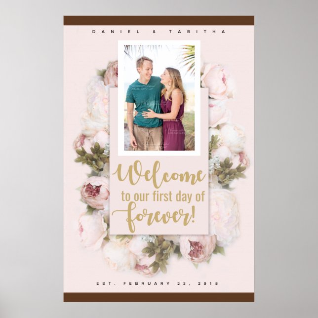 Affiche de mariage Premier jour pour toujours (Devant)