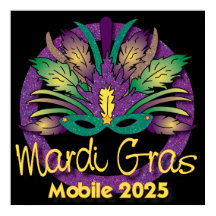Affiche de masque de Mardi Gras - 2025 - Mobile