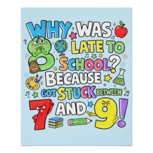 Affiche de mathématiques amusante pour les enfants