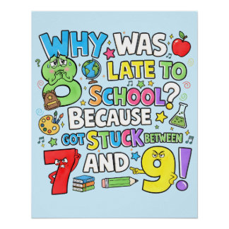Affiche de mathématiques amusante pour les enfants