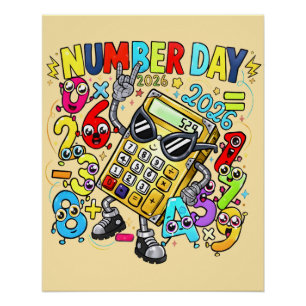Affiche de mathématiques pour enfants pour la Jour