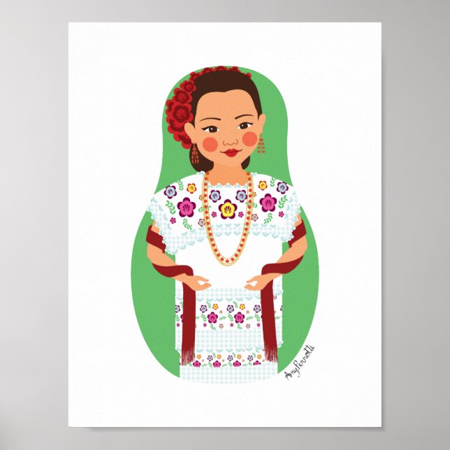Affiche de Matryoshka mexicaine de Yucatan (Devant)
