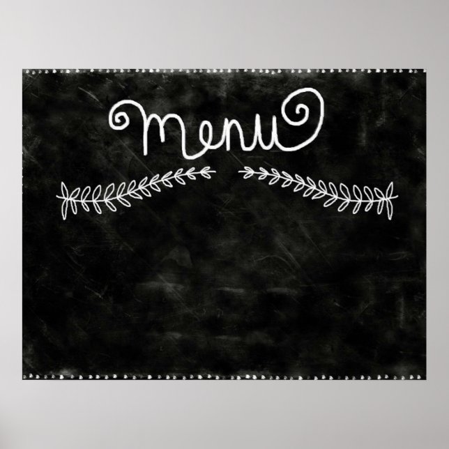 Affiche de menu (Devant)