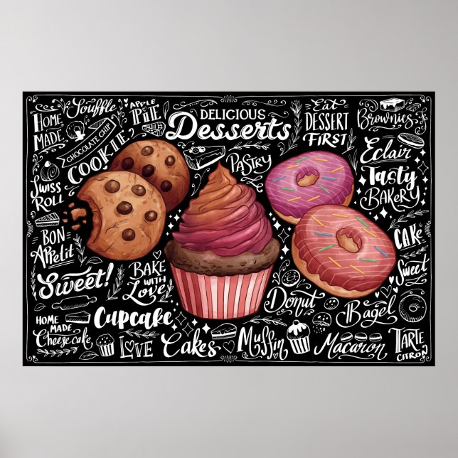 Affiche de menu des desserts (Devant)