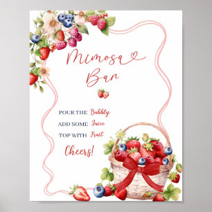 Affiche de mimosa pour enterrement de vie de jeune