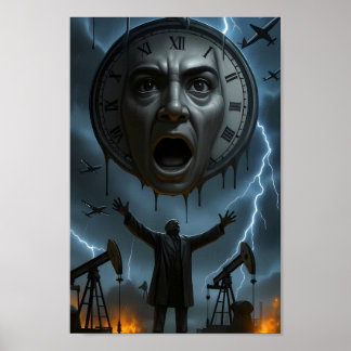 Affiche de mise en garde contre la tempête surréal