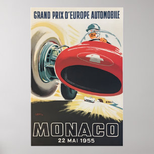 Affiche de Monaco de voiture de course Art Grand P