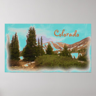 Affiche de montagne du Colorado