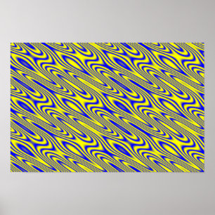 Affiche de motif abstrait tourbillonnant en Lapis