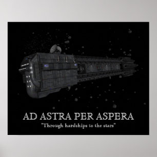 Affiche de motivation Ad astra per aspera