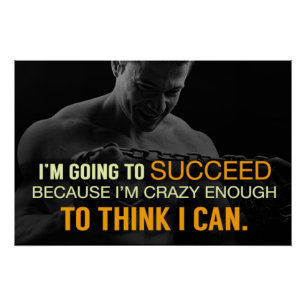 Affiche de motivation Assez Fou