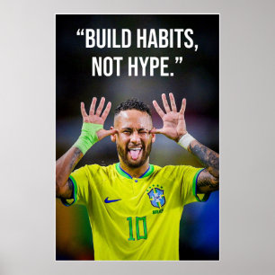Affiche de motivation « Construire des habitudes,
