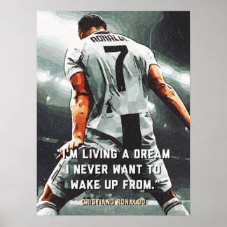 Affiche de motivation de football Citation de rêve