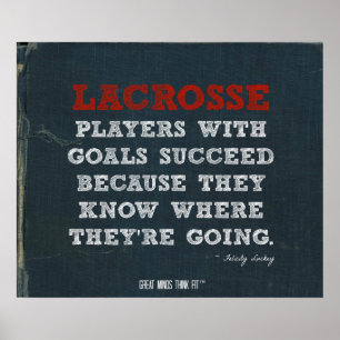 Affiche de motivation de lacrosse pour le succès 