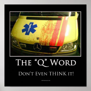 Affiche de motivation de mot de Q