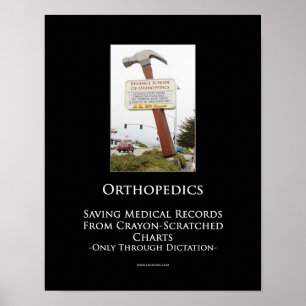 Affiche de motivation d'orthopédie