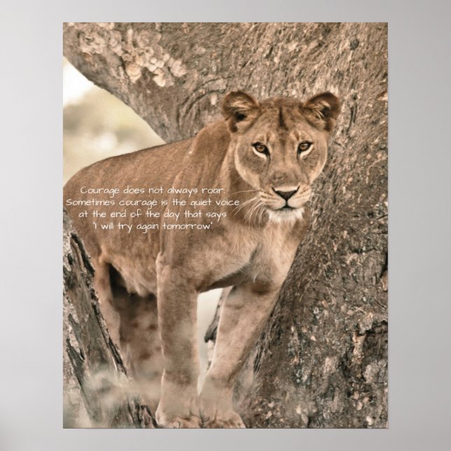 Affiche de motivation du courage (Devant)