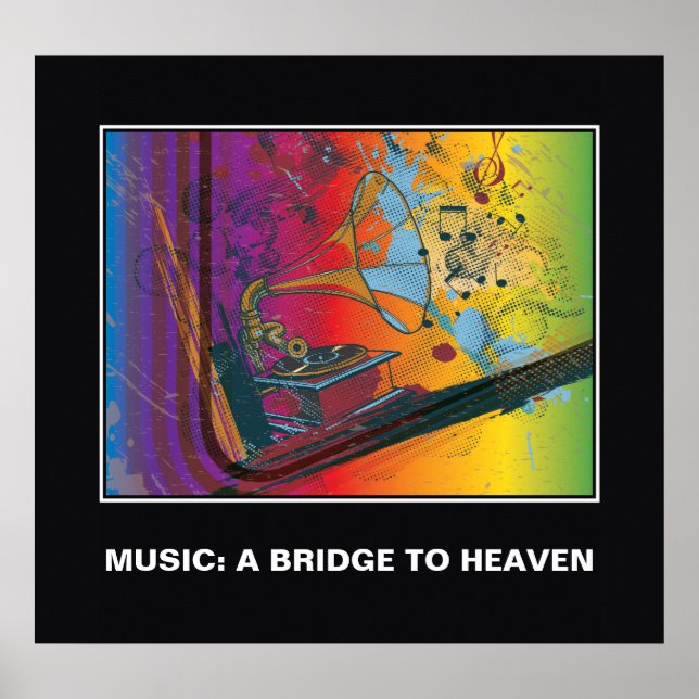 Affiche de motivation pour la musique gramophone r (Devant)