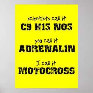Affiche de moto cross Adrenalin Dirt Bike