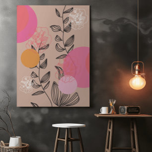 Affiche de mur artistique florale tendance moderne