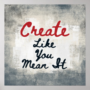 Affiche de mur d'art Créer comme si vous le pensie